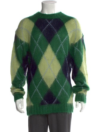 Kenzo Colorblock Pattern Crew Neck Pullover