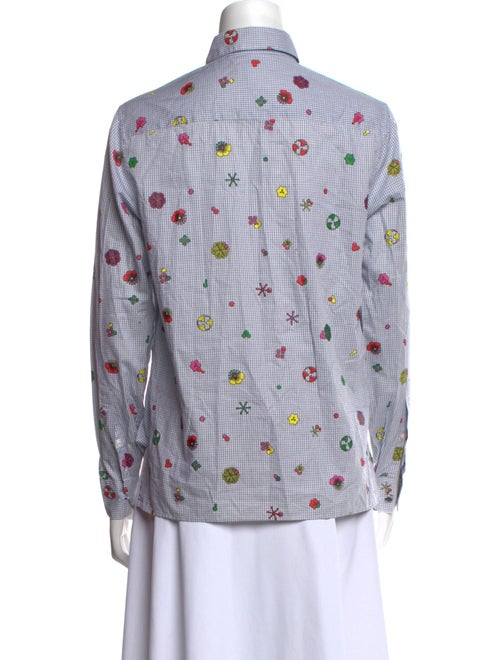 Kenzo Printed Long Sleeve Button-Up Top