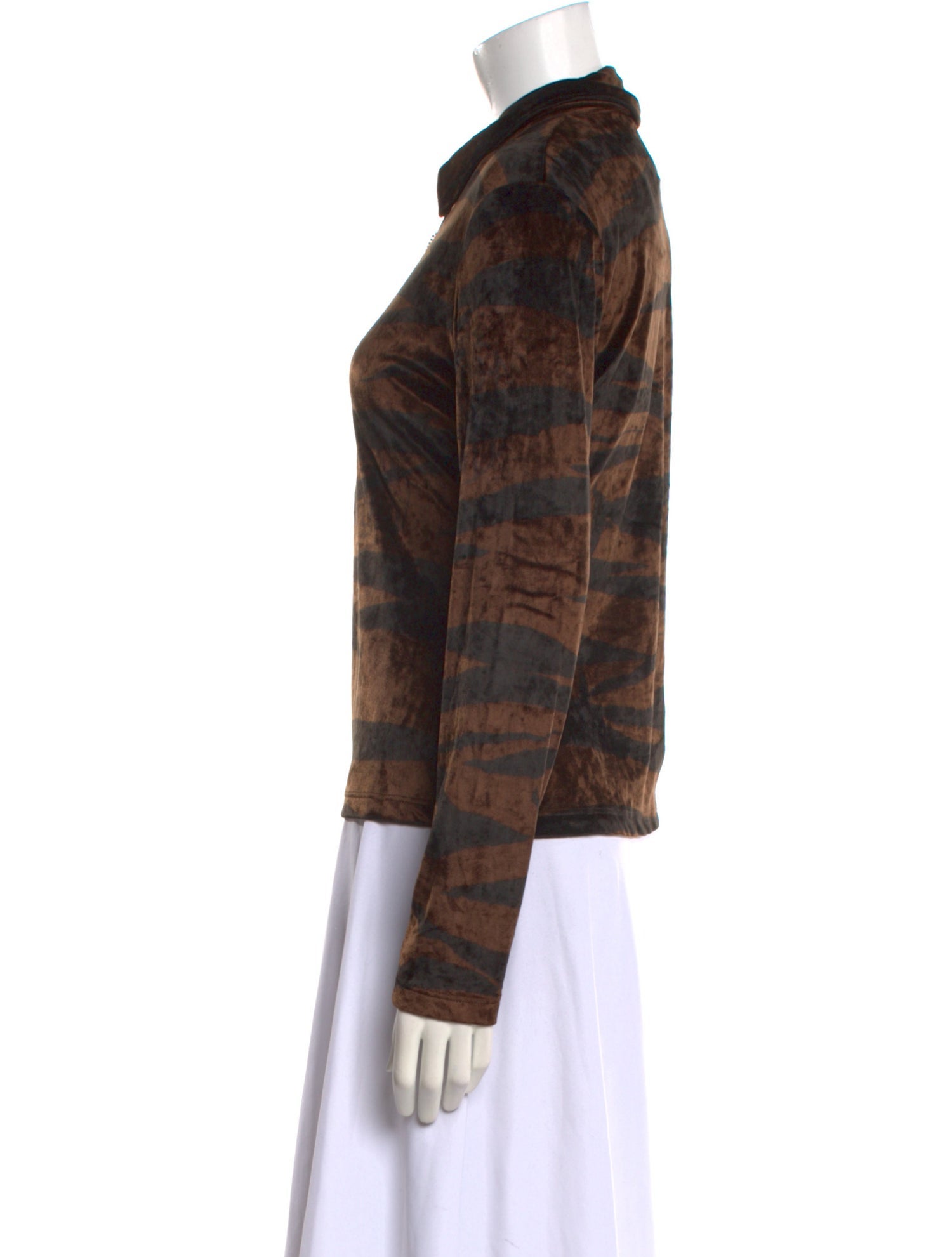 Kenzo Printed Long Sleeve Button-Up Top