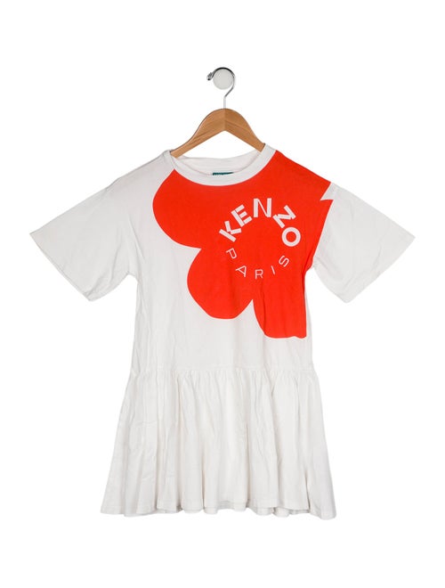 Kenzo Girls' Graphic Printed Short Sleeve Top