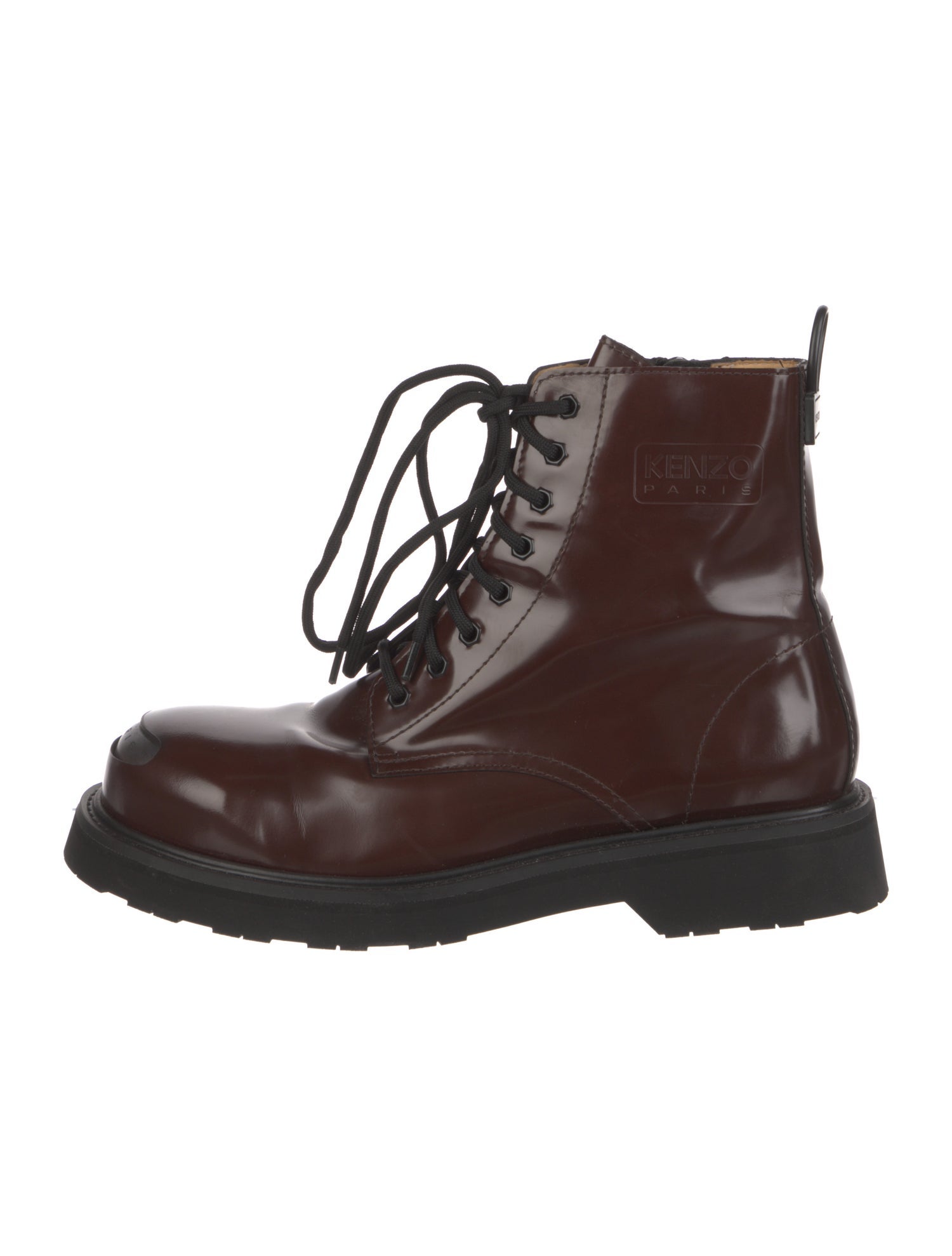 Kenzo Patent Leather Lace-Up Boots