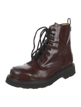 Kenzo Patent Leather Lace-Up Boots