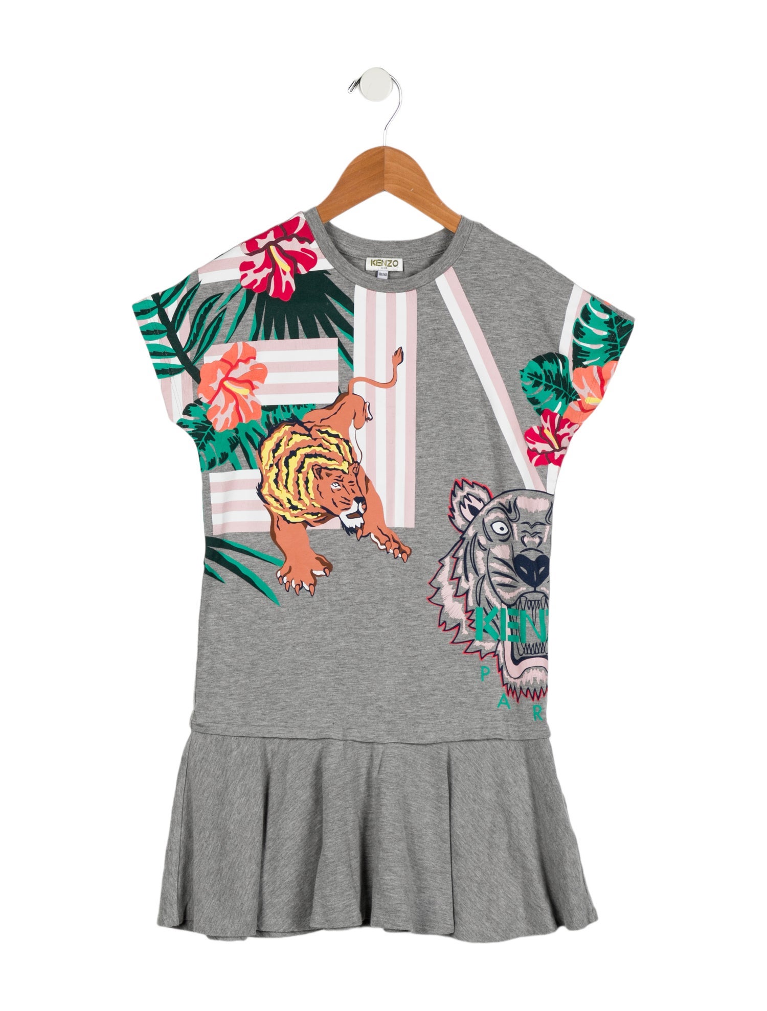 Kenzo Kids Girls' Graphic Short Sleeve Dress