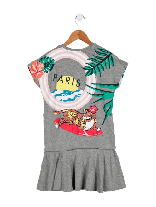 Kenzo Kids Girls' Graphic Short Sleeve Dress