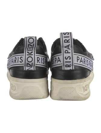 Kenzo Leather Graphic Print Sneakers