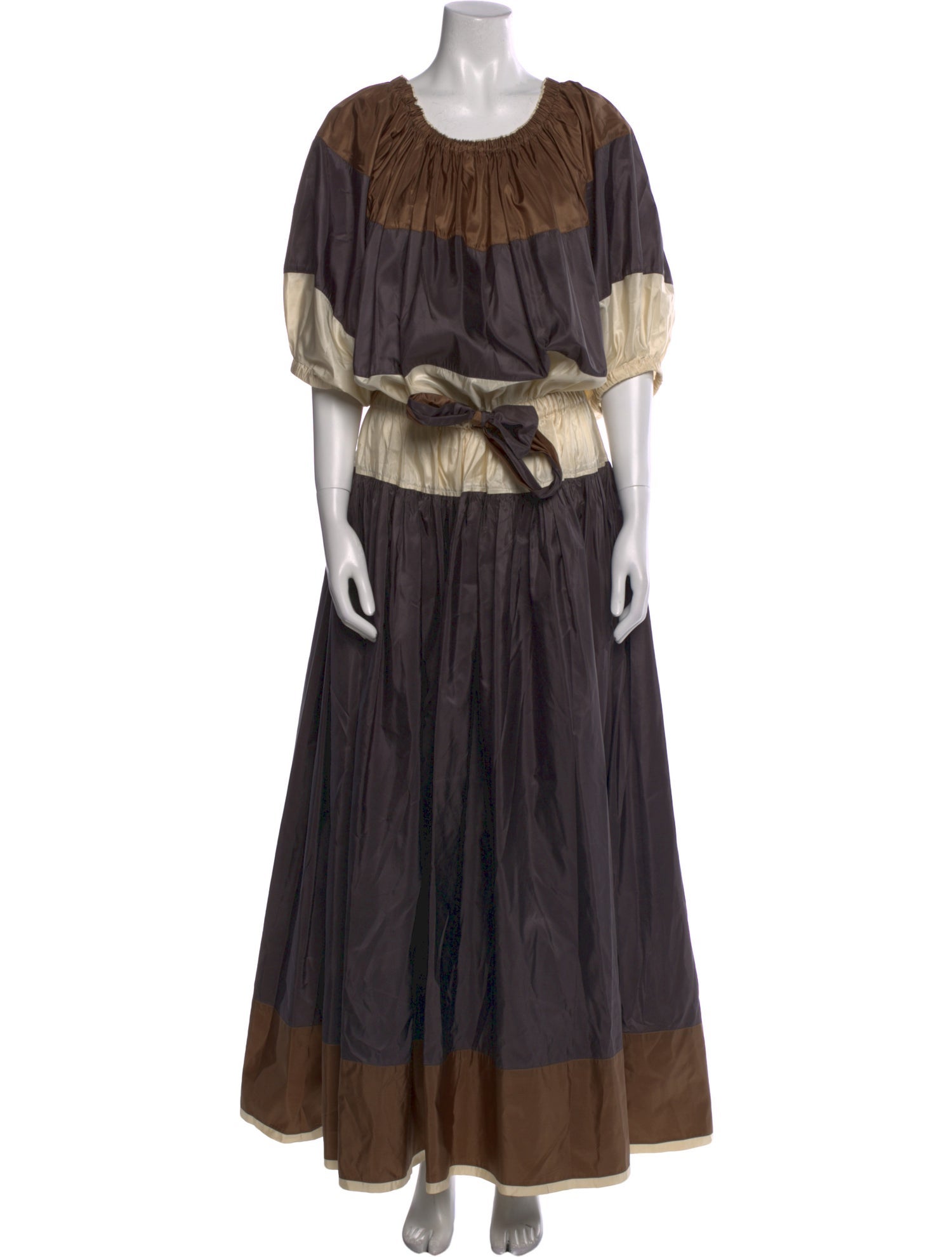 Kenzo Colorblock Pattern Long Dress