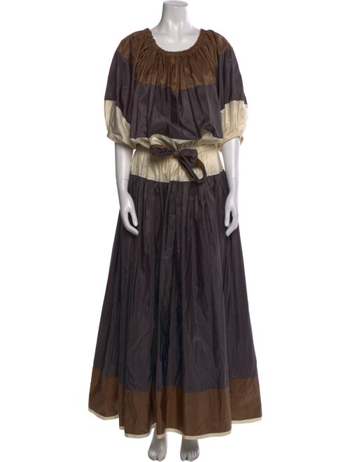 Kenzo Colorblock Pattern Long Dress