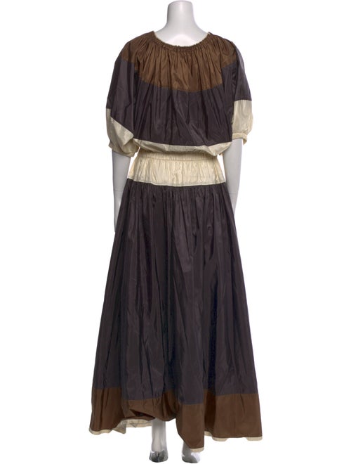 Kenzo Colorblock Pattern Long Dress