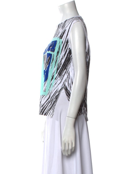Kenzo Graphic Print Bateau Neckline Top