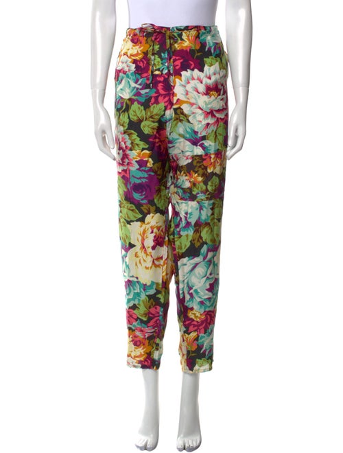 Kenzo Silk Straight Leg Pants