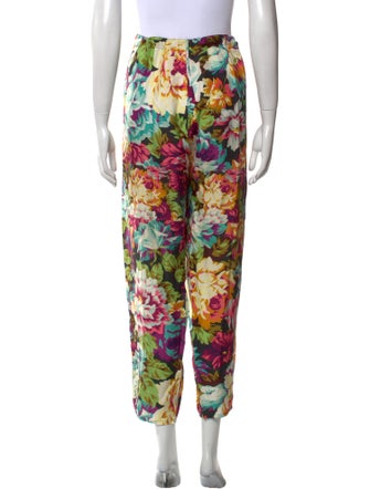 Kenzo Silk Straight Leg Pants