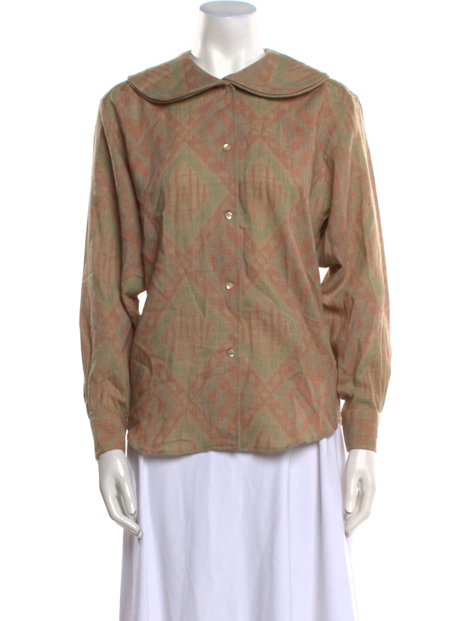 Kenzo Wool Printed Button-Up Top