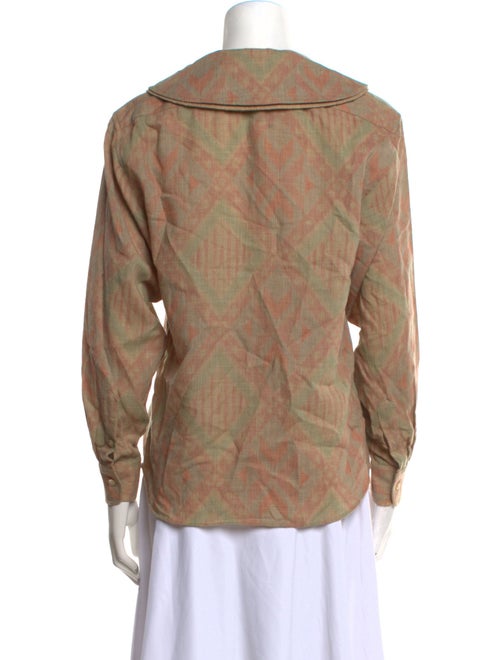 Kenzo Wool Printed Button-Up Top