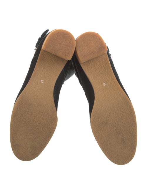 Kenzo Leather Colorblock Pattern Riding Boots