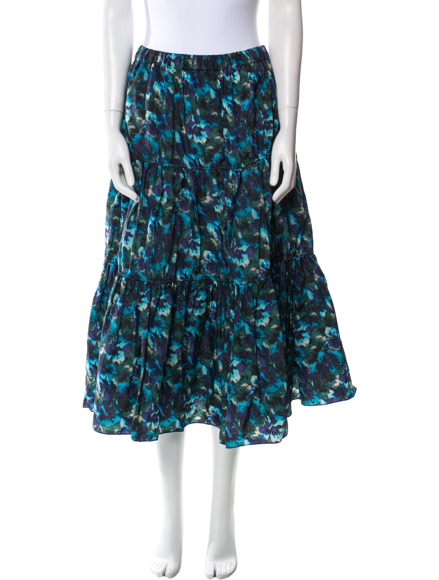 Kenzo Floral Print Midi Length Skirt w/ Tags