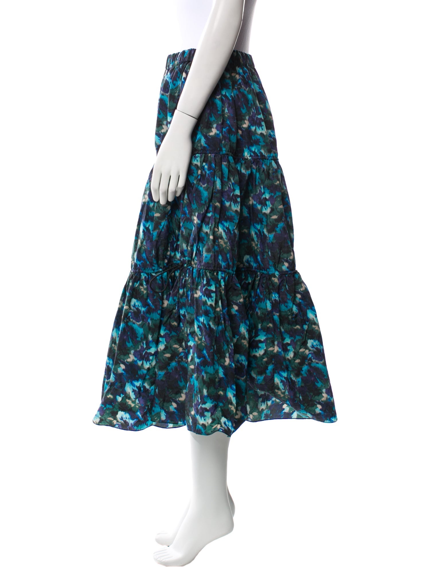 Kenzo Floral Print Midi Length Skirt w/ Tags