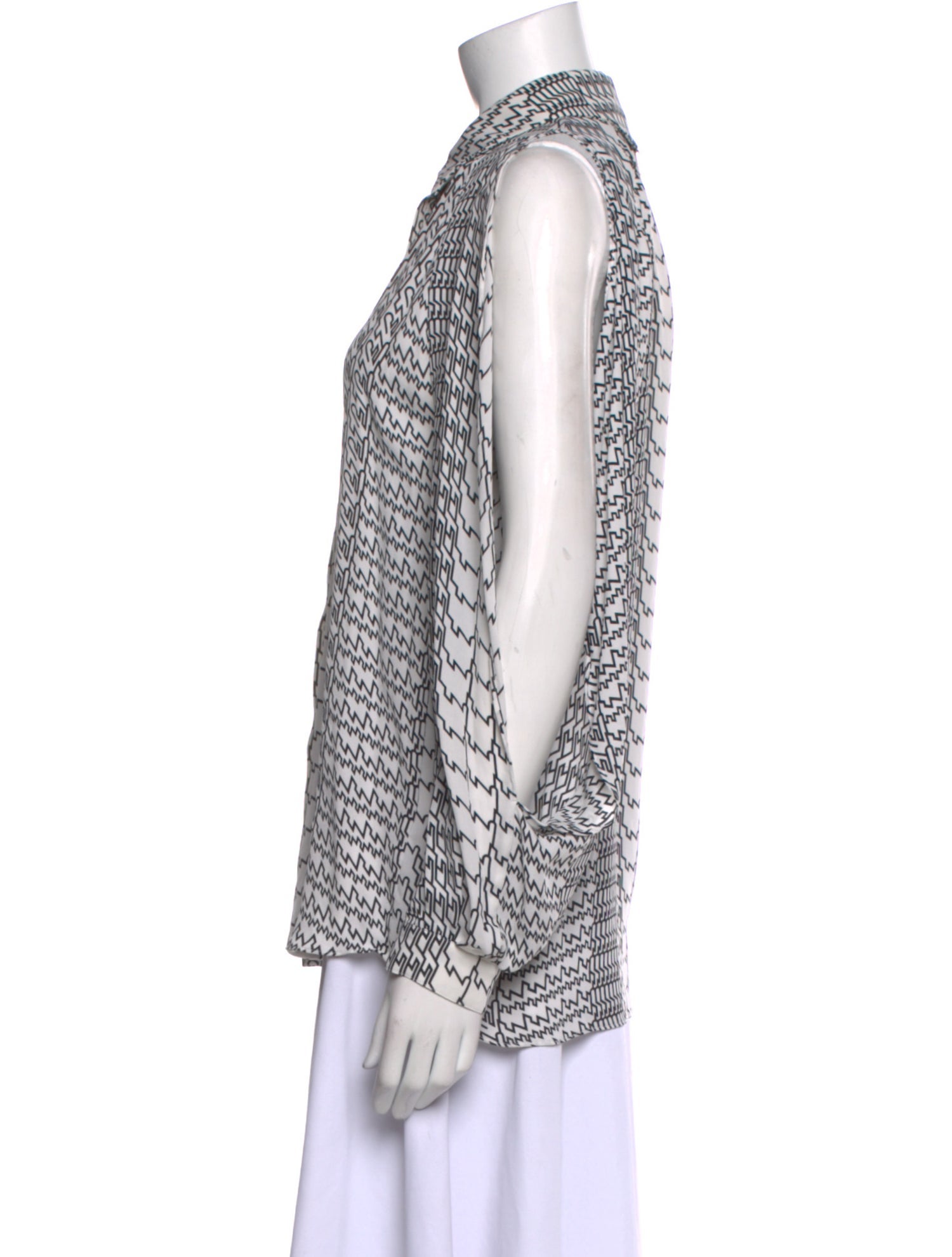 Kenzo Silk Printed Button-Up Top