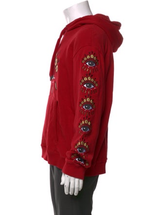 Kenzo Graphic Print V-Neck Hoodie