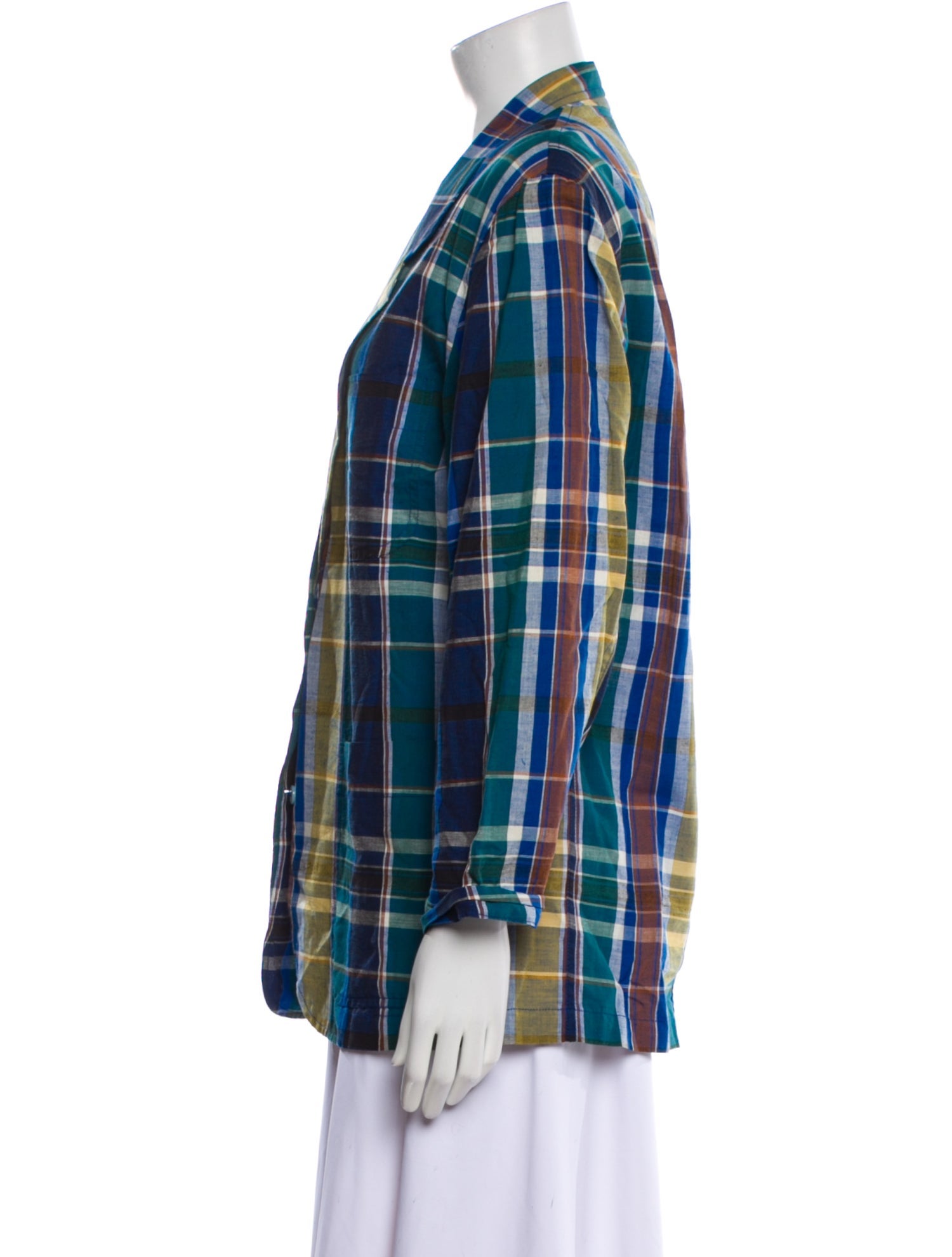 Kenzo Plaid Print Blazer