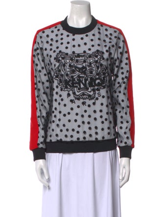 Kenzo Polka Dot Print Crew Neck Sweatshirt