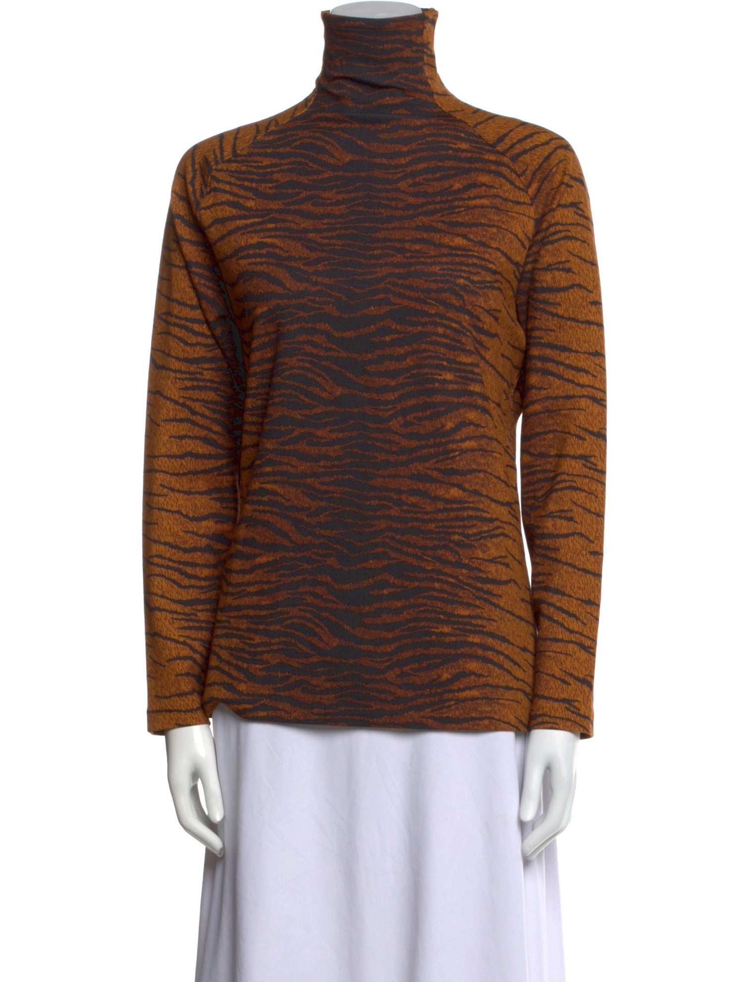 Kenzo Animal Print Turtleneck Top