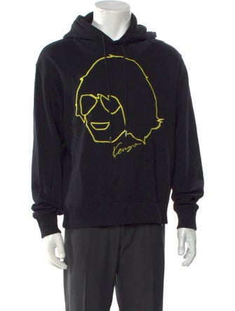 Kenzo Graphic Print V-Neck Hoodie