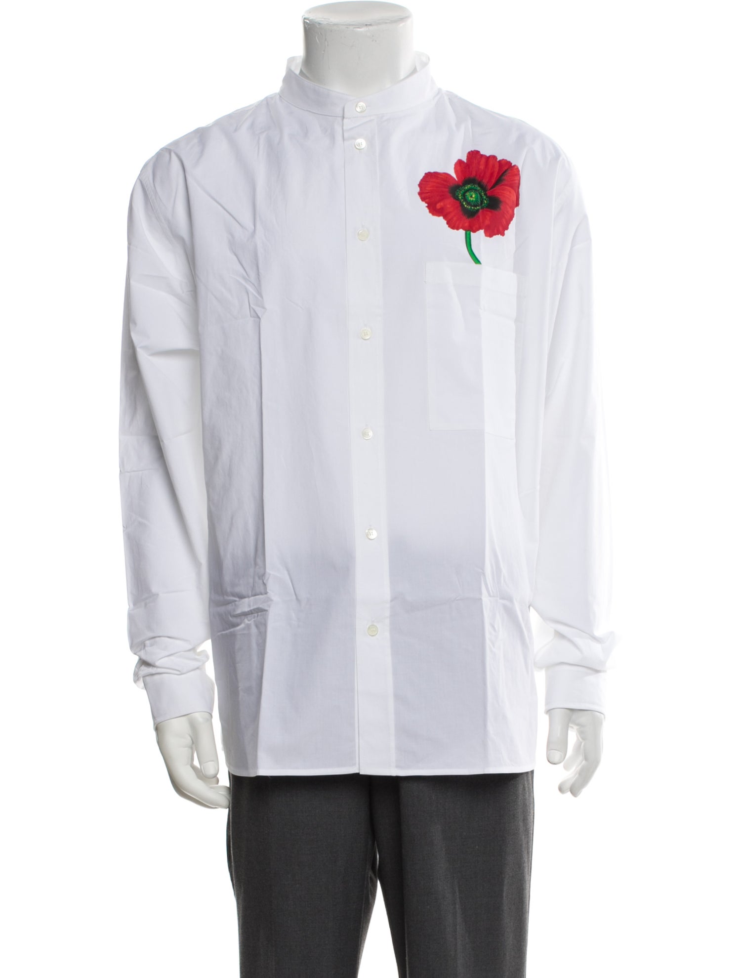 Kenzo Graphic Print Long Sleeve Dress Shirt