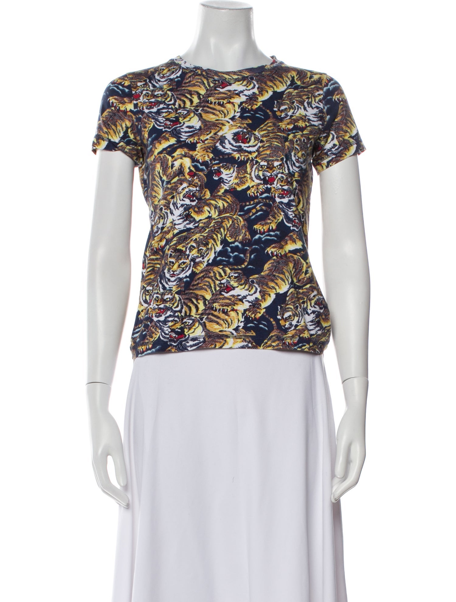 Kenzo Printed Bateau Neckline Top