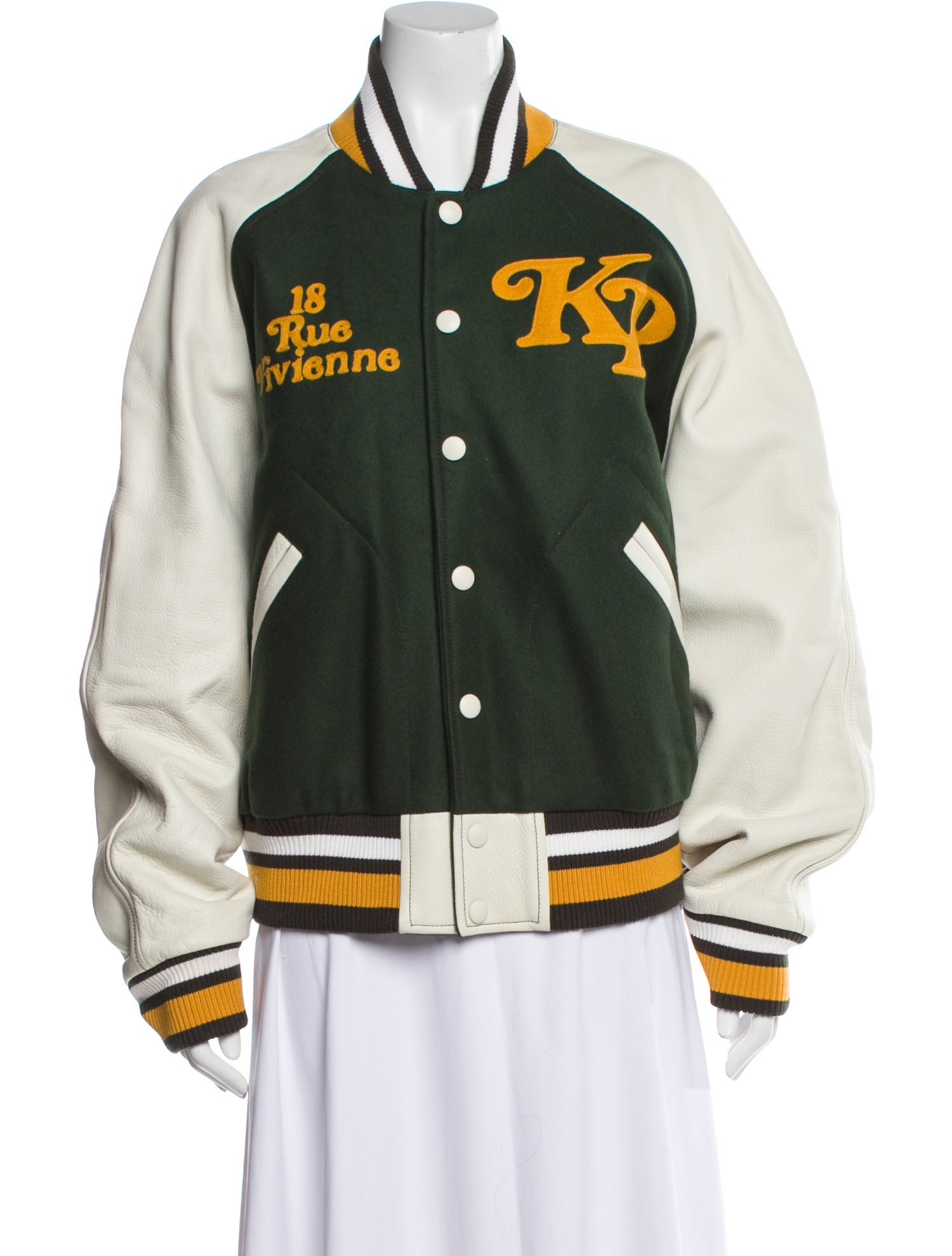 Kenzo Virgin Wool Graphic Print Bomber Jacket