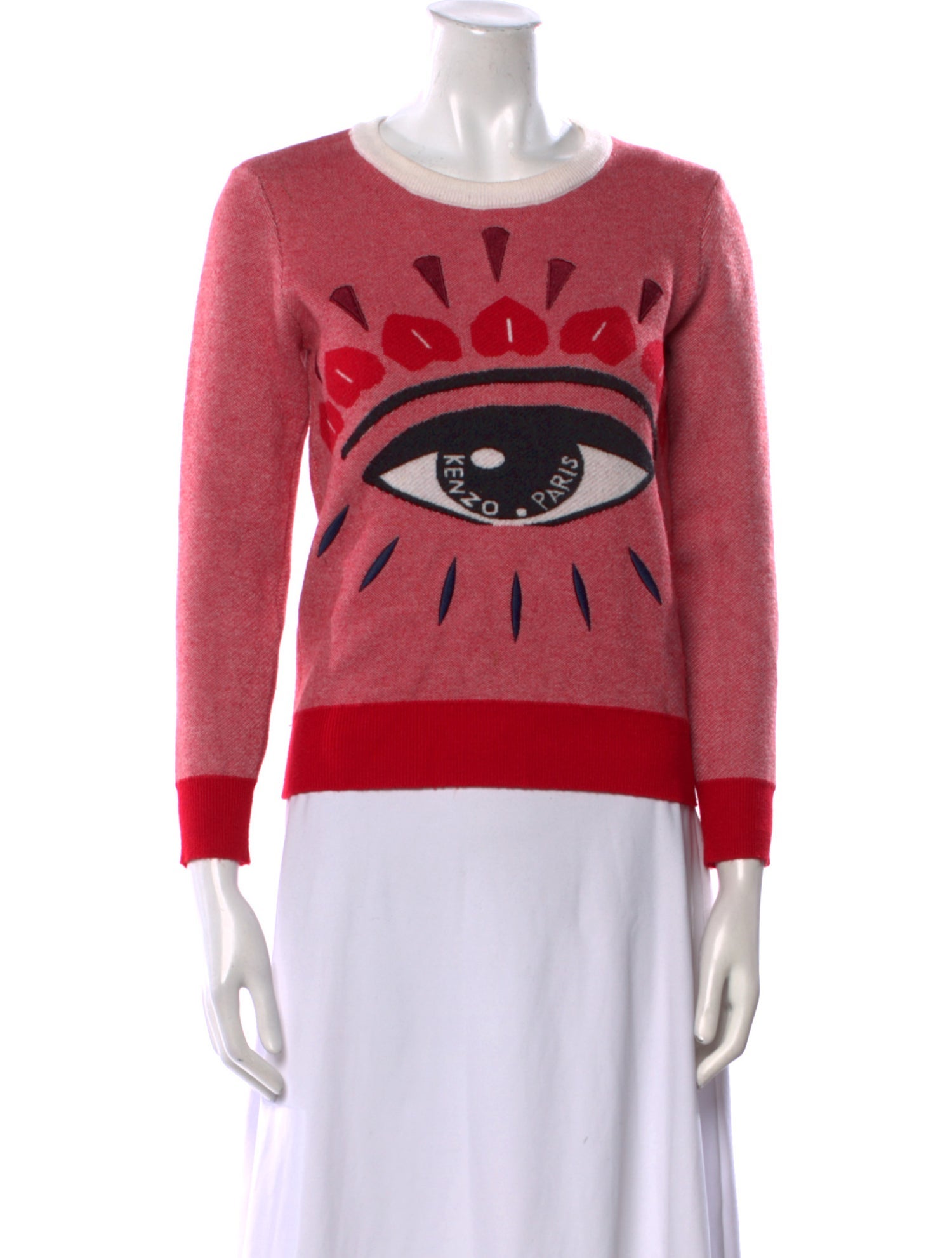 Kenzo Graphic Print Scoop Neck Sweater