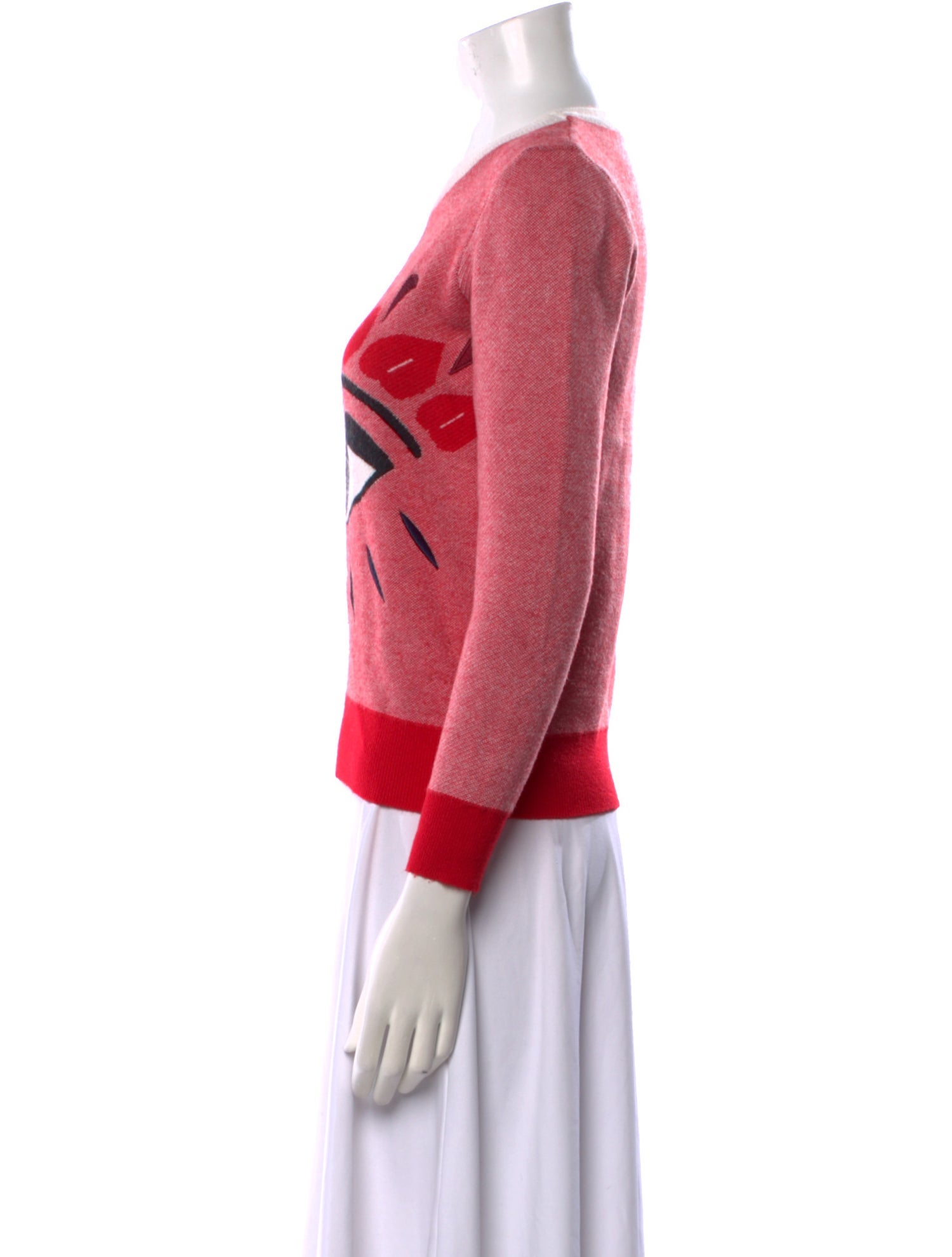 Kenzo Graphic Print Scoop Neck Sweater