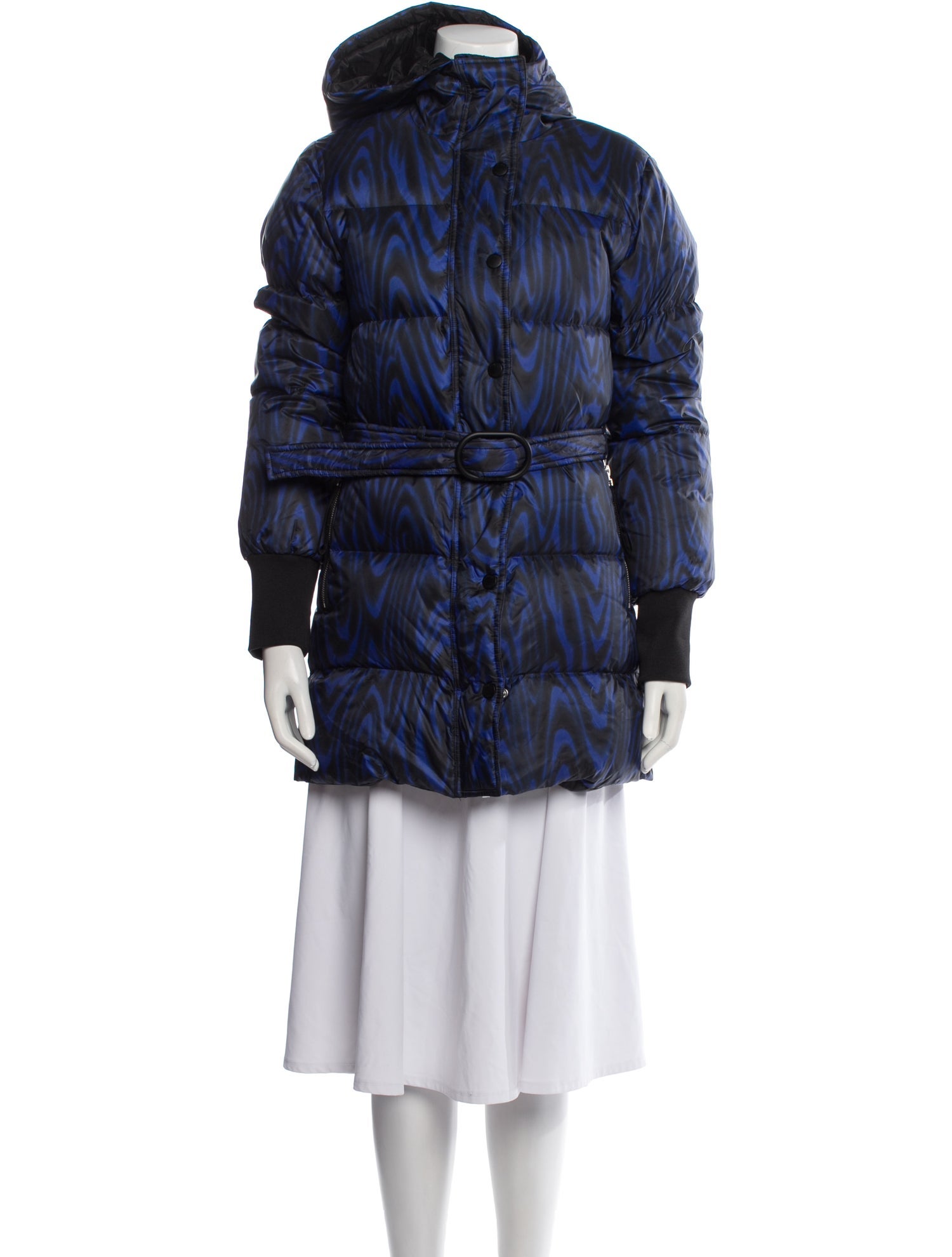 Kenzo Nylon Striped Faux Fur Jacket