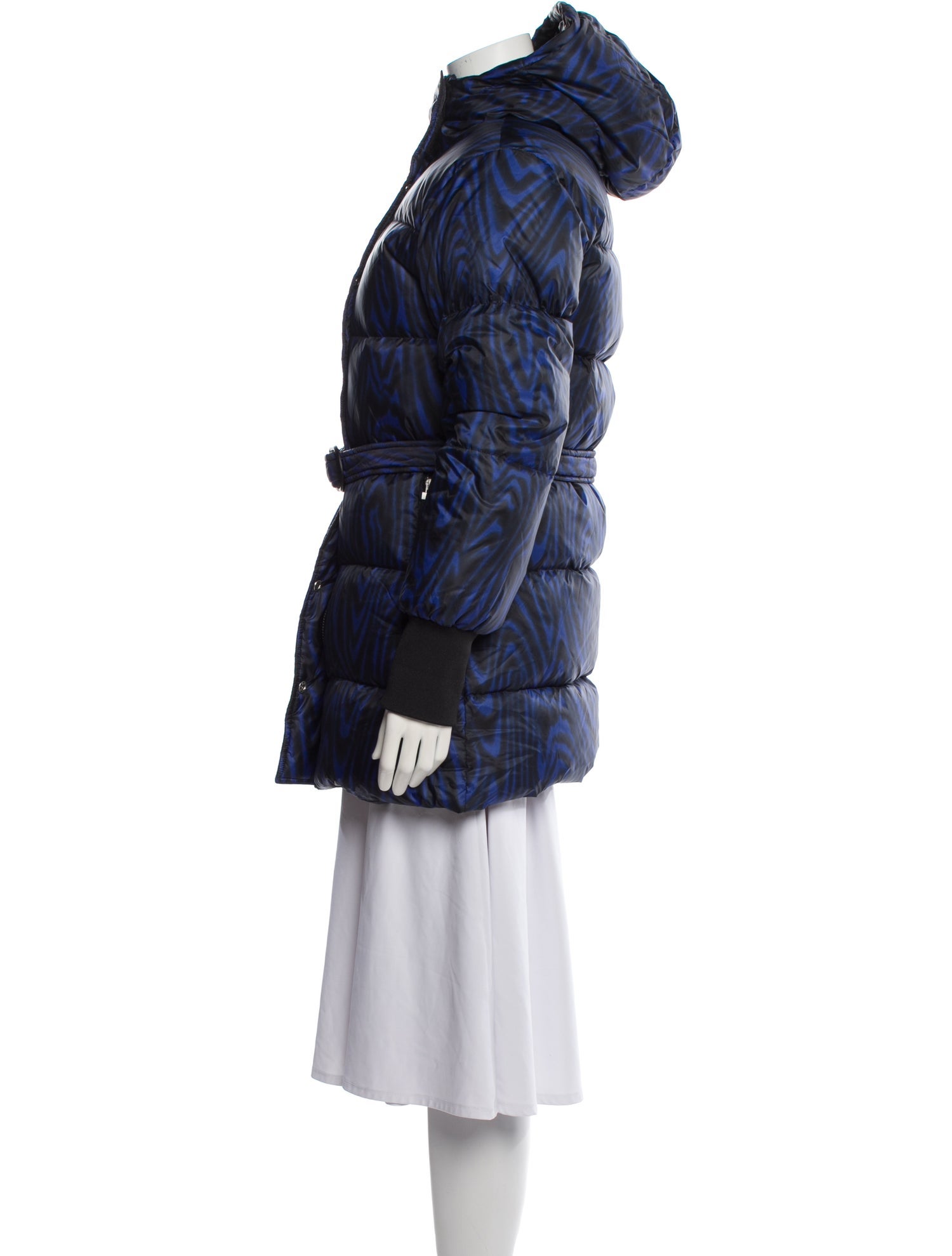 Kenzo Nylon Striped Faux Fur Jacket