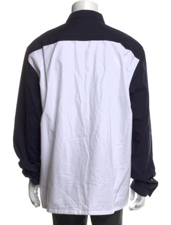 Kenzo Colorblock Pattern Long Sleeve Shirt