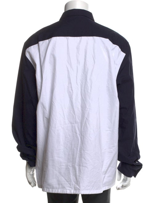 Kenzo Colorblock Pattern Long Sleeve Shirt