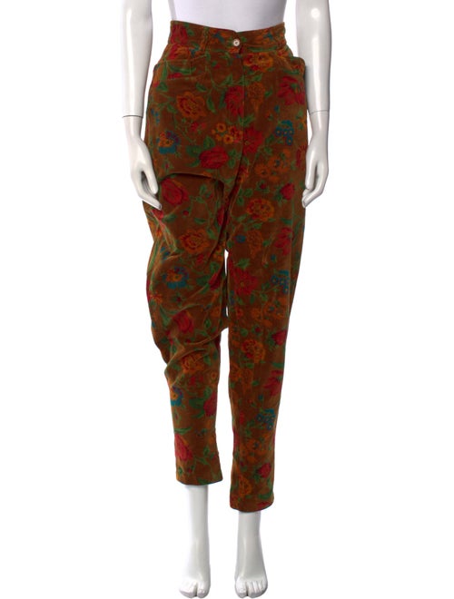 Kenzo Floral Print Skinny Leg Pants