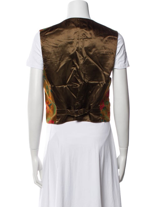 Kenzo Floral Print V-Neck Crop Top