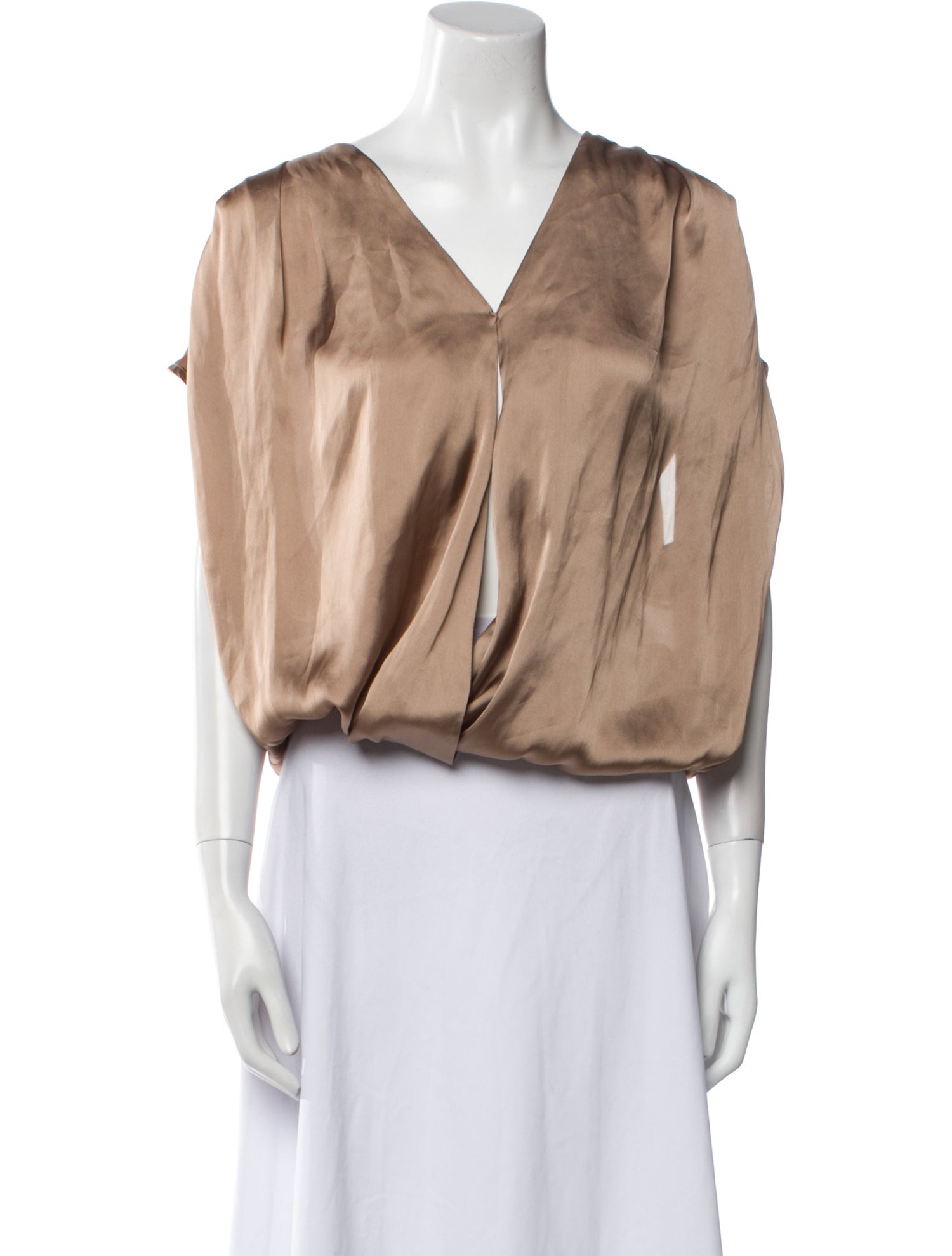 Kenzo Silk V-Neck Crop Top