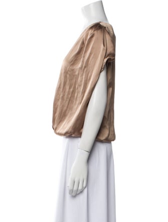 Kenzo Silk V-Neck Crop Top