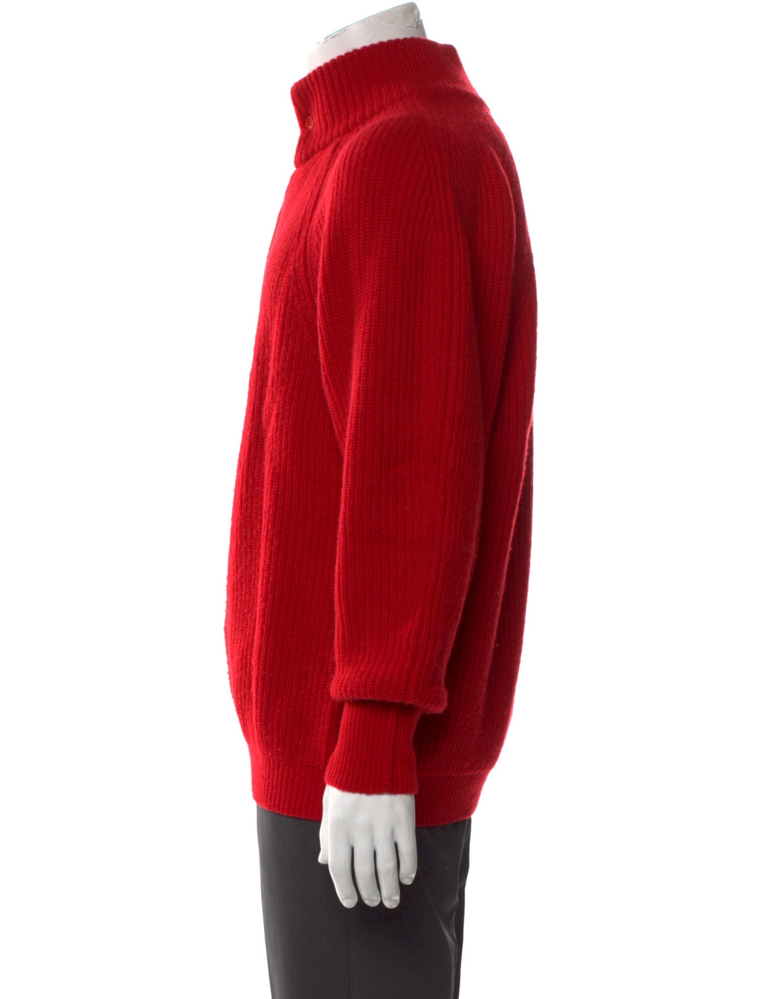 Kenzo Cashmere Mock Neck Polo Sweater