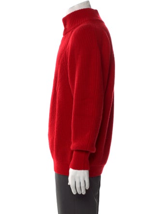 Kenzo Cashmere Mock Neck Polo Sweater