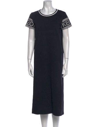 Kenzo Crew Neck Midi Length Dress
