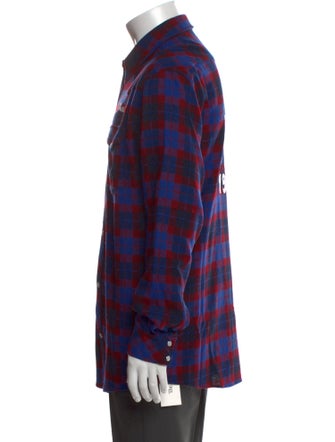 Kenzo Plaid Print Long Sleeve Western Shirt