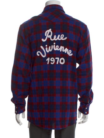 Kenzo Plaid Print Long Sleeve Western Shirt