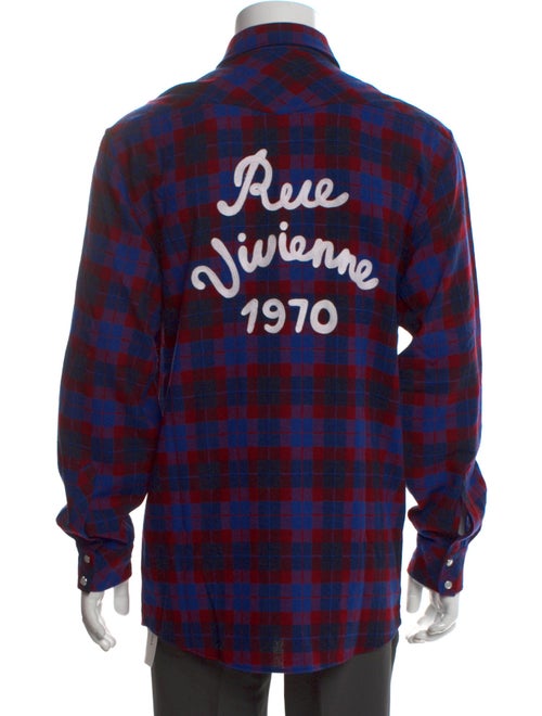 Kenzo Plaid Print Long Sleeve Western Shirt