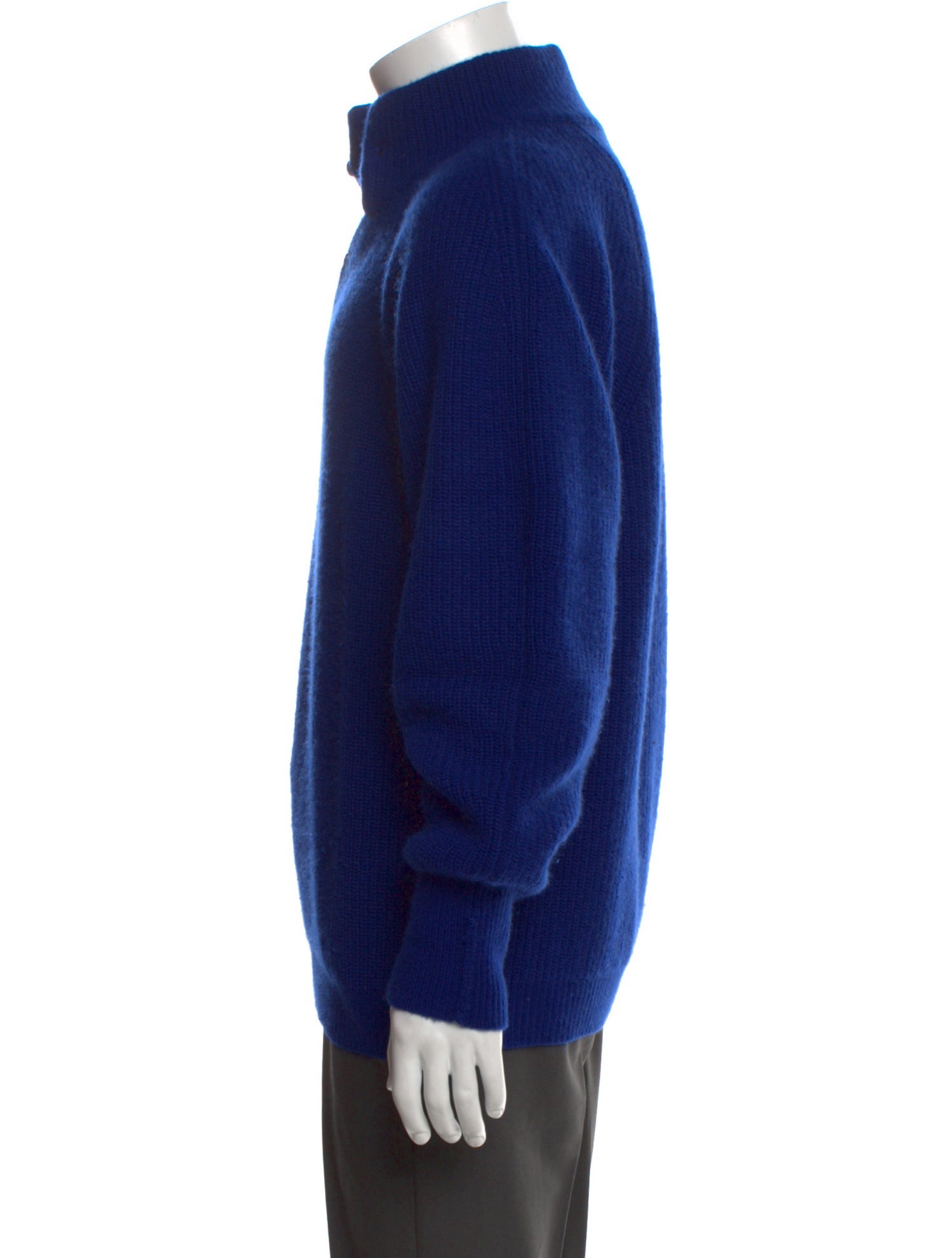 Kenzo Cashmere Mock Neck Polo Sweater