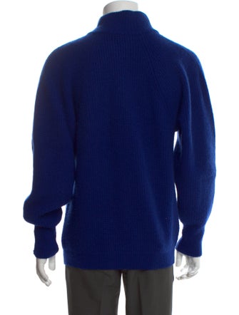 Kenzo Cashmere Mock Neck Polo Sweater
