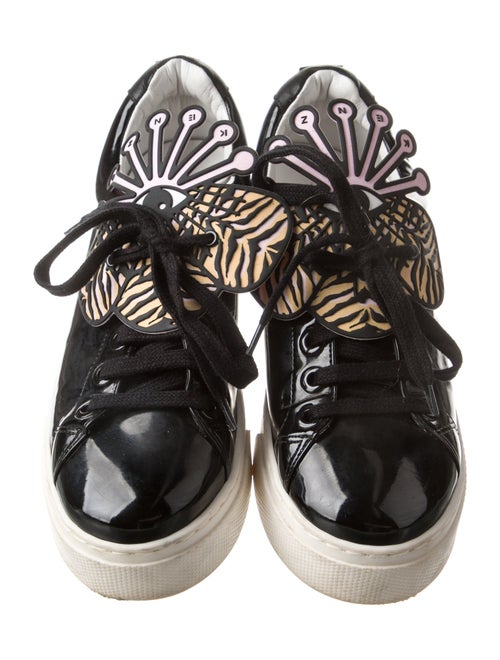 Kenzo Patent Leather Printed Sneakers