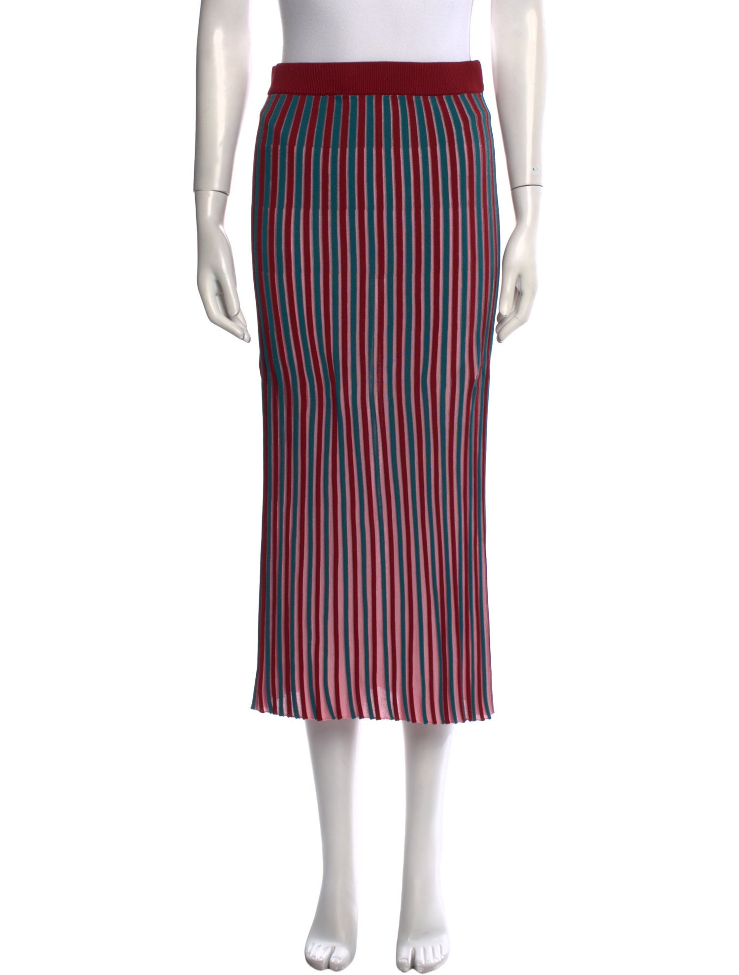 Kenzo Striped Midi Length Skirt