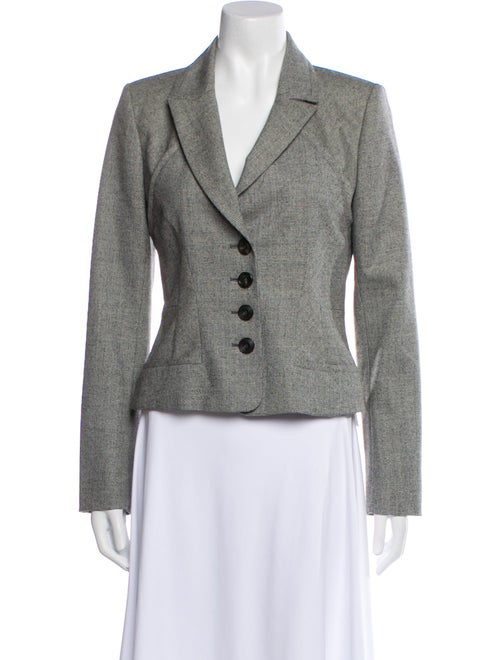 Kenzo Wool Plaid Print Blazer